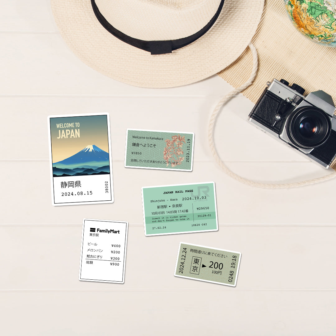 Japan Tickets Sticker Set
