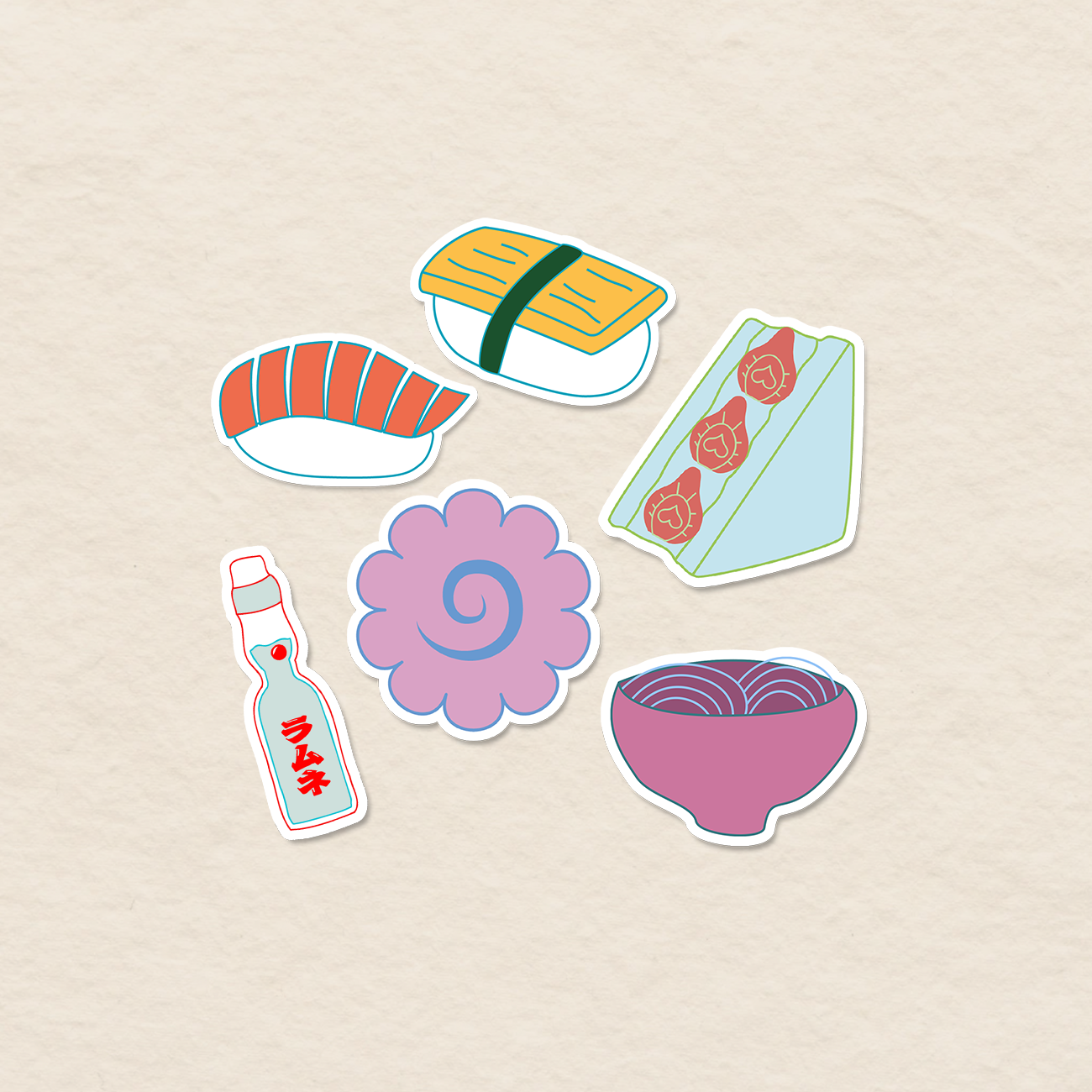 Japanese Snacks Stickers