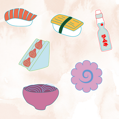 Japanese Snacks Stickers