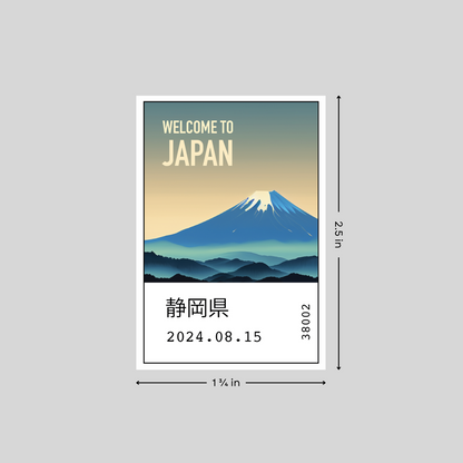 Japan Traveling Tickets Sticker Set