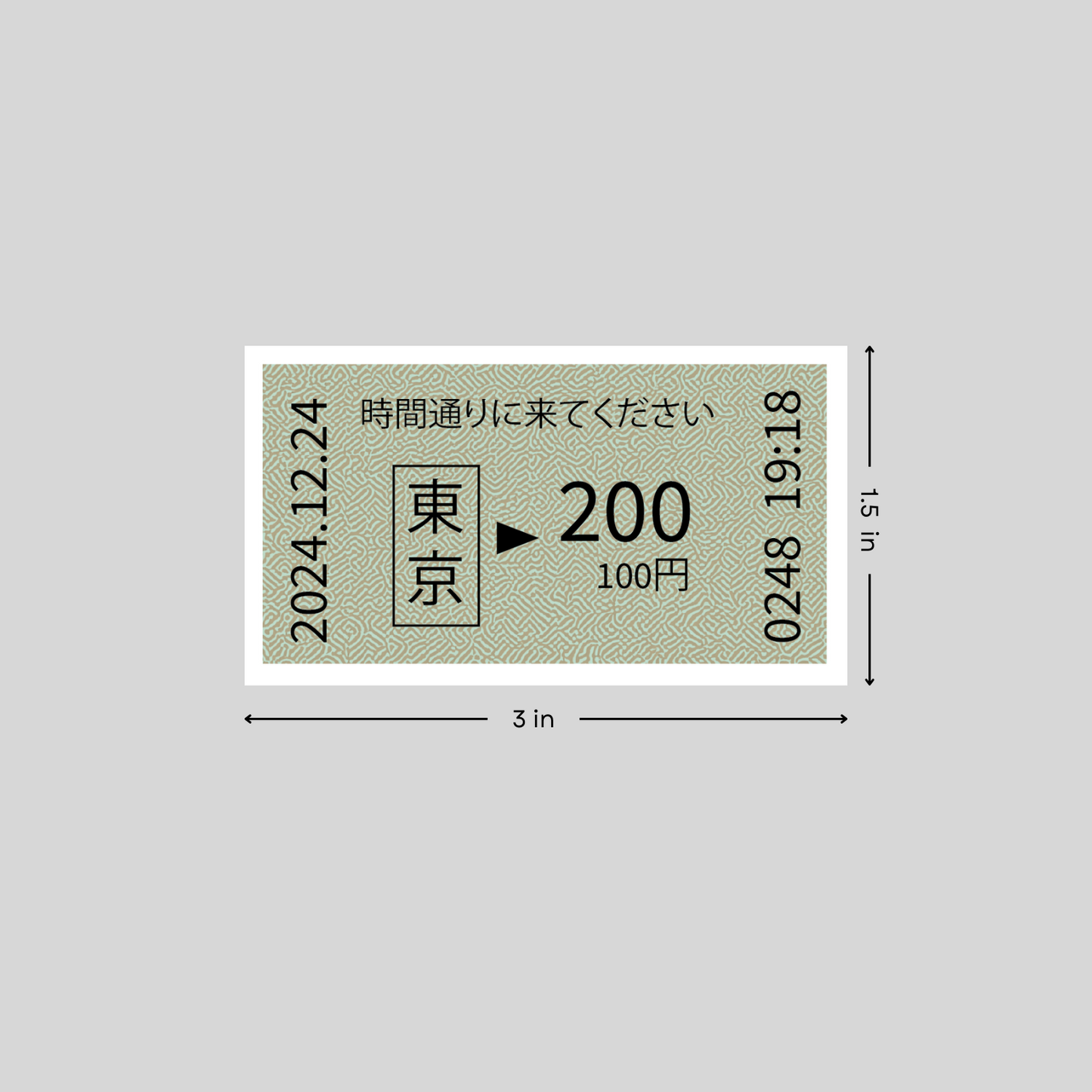 Japan Traveling Tickets Sticker Set