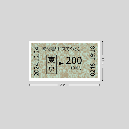 Japan Traveling Tickets Sticker Set