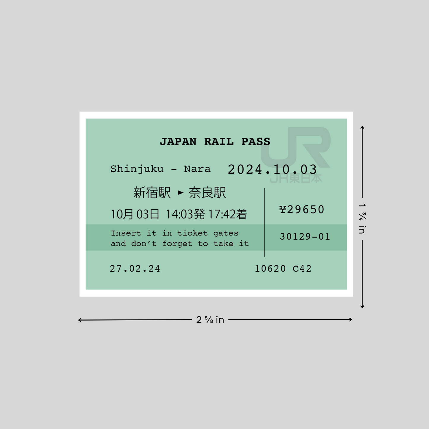 Japan Traveling Tickets Sticker Set