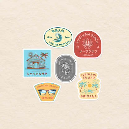 Nippon Beachside Sticker Set
