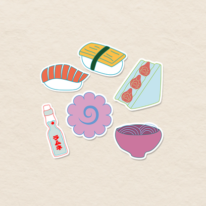 Japanese Snacks Stickers